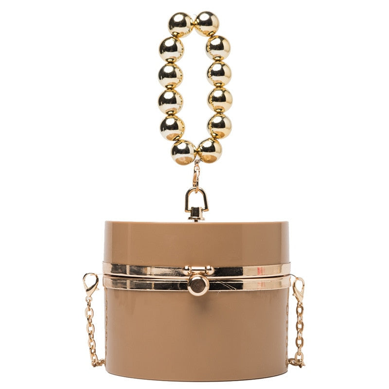 Diamond Acrylic Round Party Clutch Bag