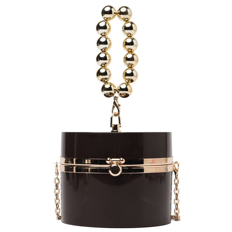 Diamond Acrylic Round Party Clutch Bag