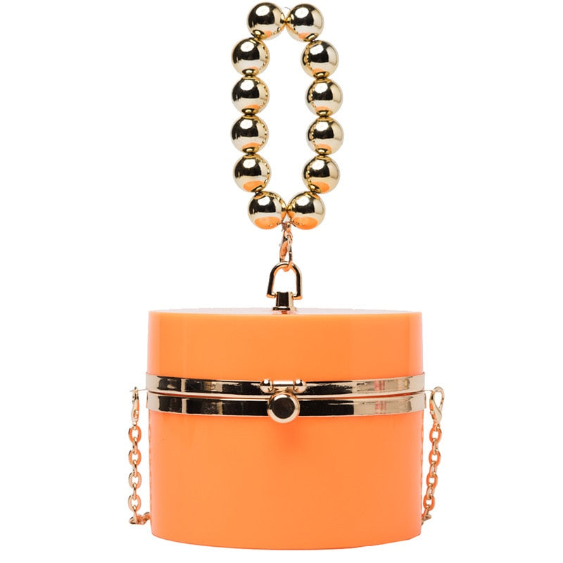 Diamond Acrylic Round Party Clutch Bag