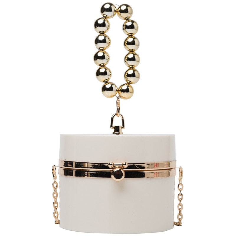 Diamond Acrylic Round Party Clutch Bag