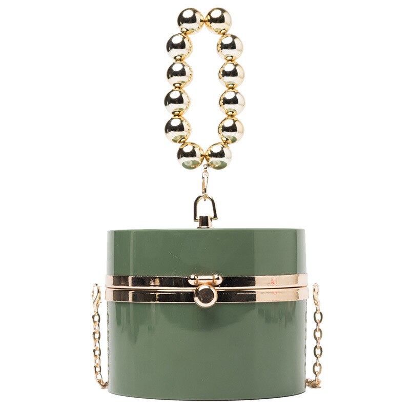 Diamond Acrylic Round Party Clutch Bag