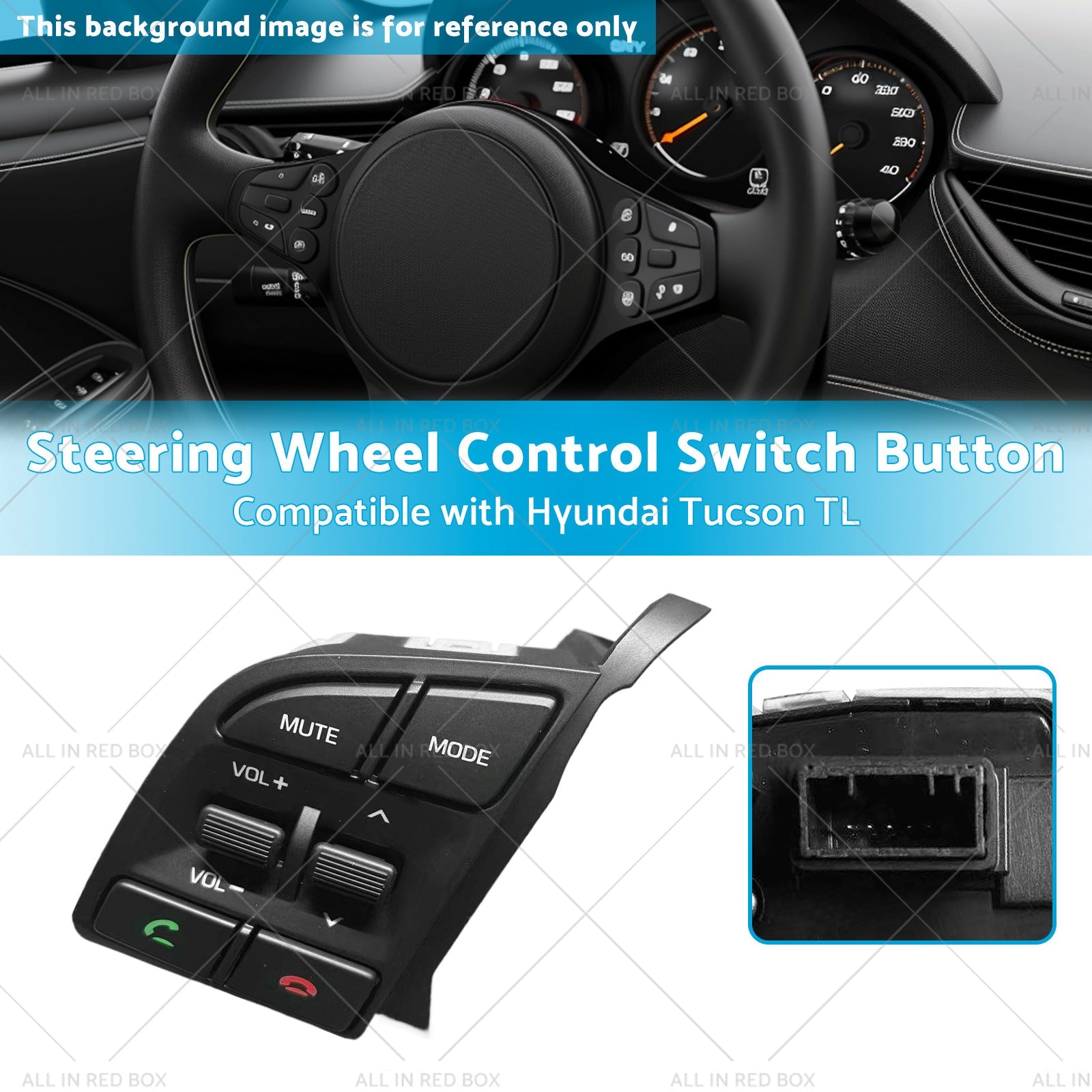Left Steering Wheel Control Switch Button Suitable for Hyundai Tucson TL 15-19-2