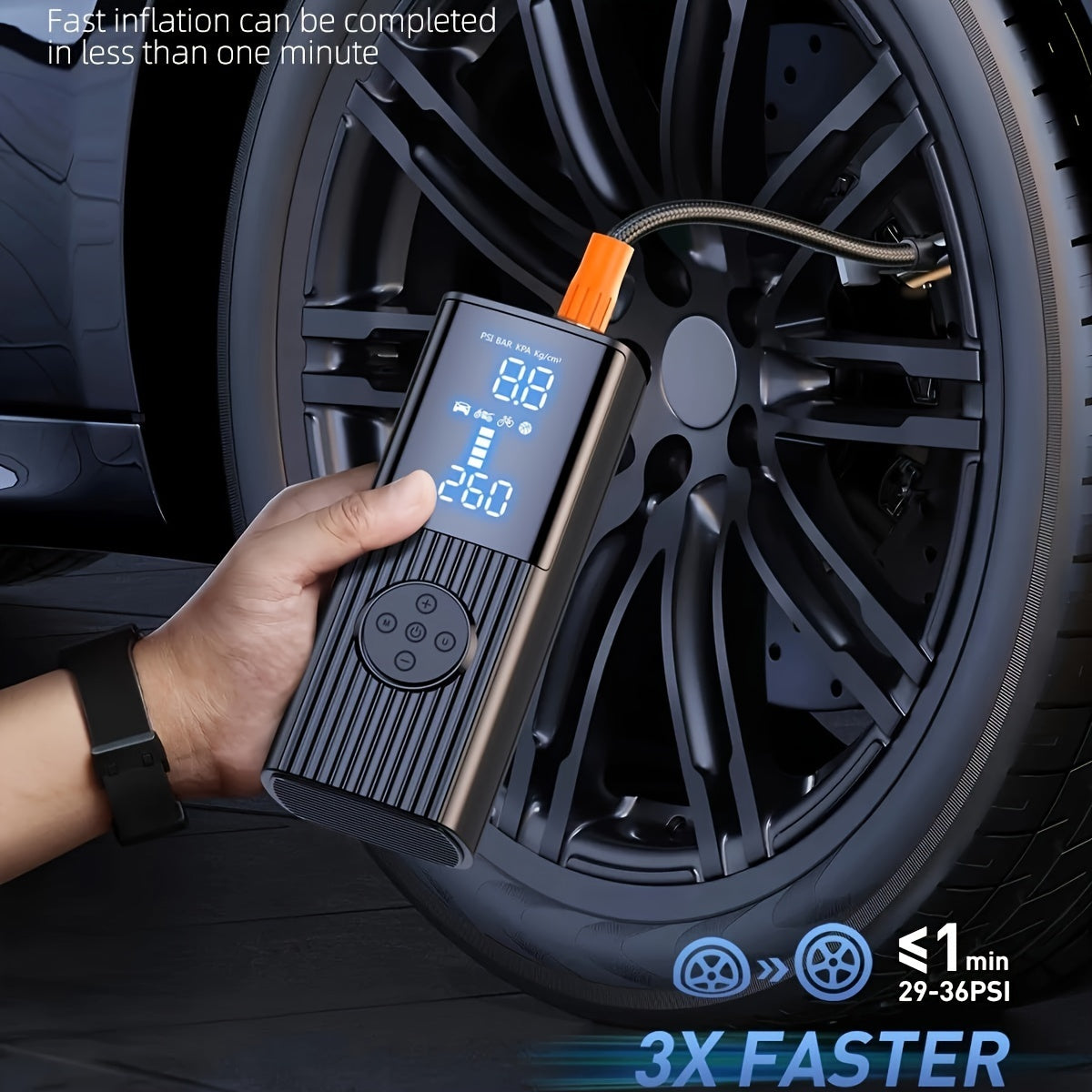 Portable Tire Inflator with Dual Screen-1