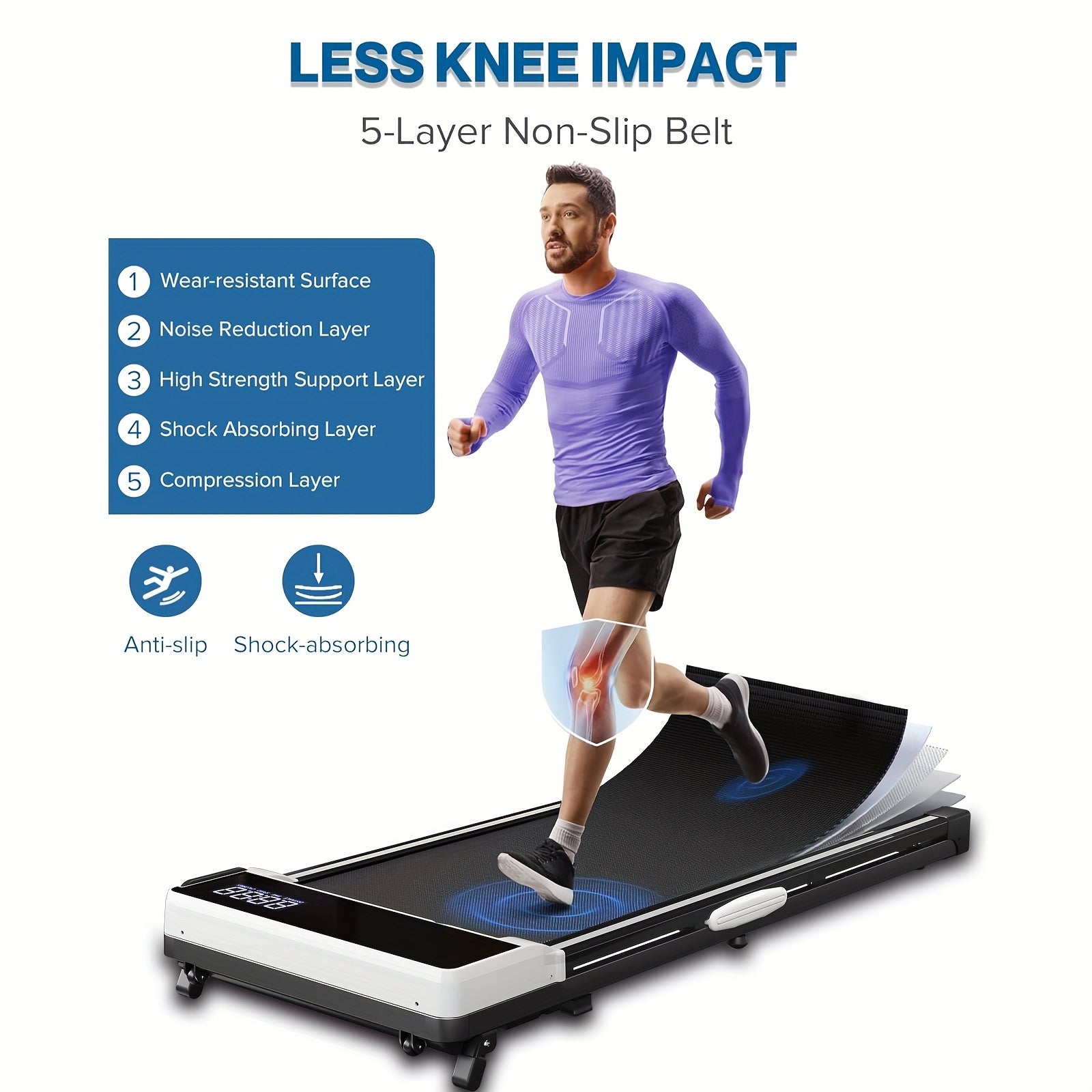 AIRHOT Compact Walking Pad Treadmill with Incline 2.5HP Motor