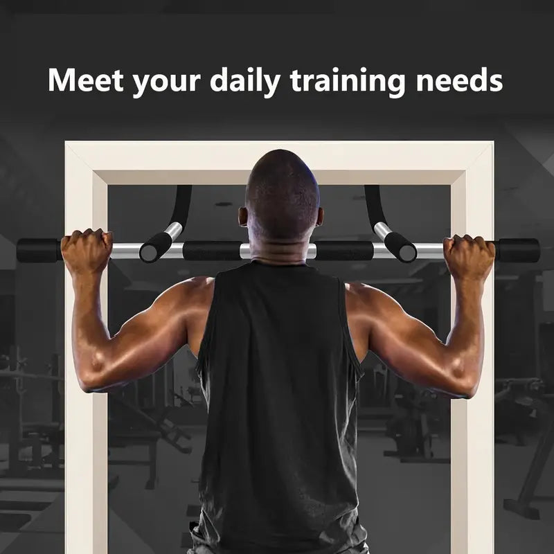 Multifunctional Pull-Up Bar Door Rack: Stainless Steel Upper Body Trainer-3