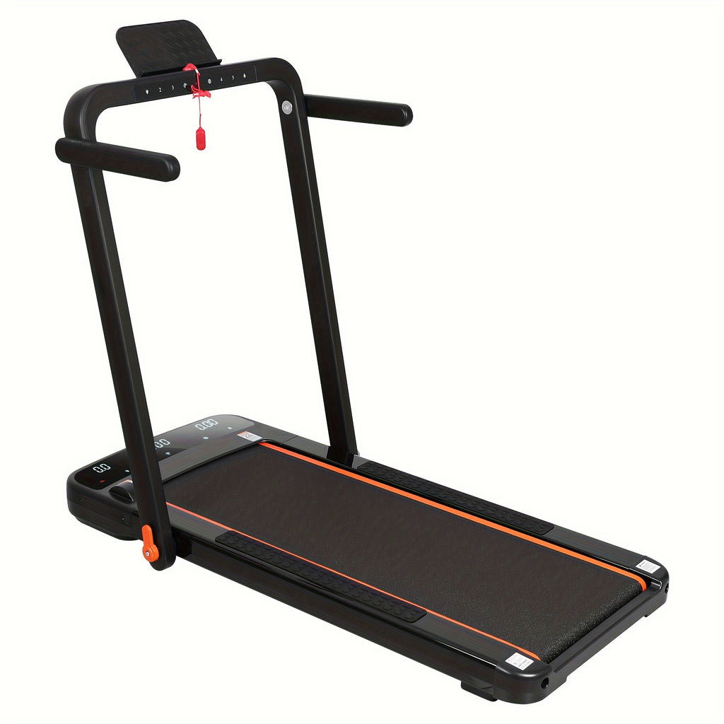 2 in 1 Foldable Treadmill, Under Desk Treadmill 300 lb Capacity, Walking Pad Treadmill, Installation-Free Folding Treadmill, Electric Treadmill, Running Machine for Home Black
