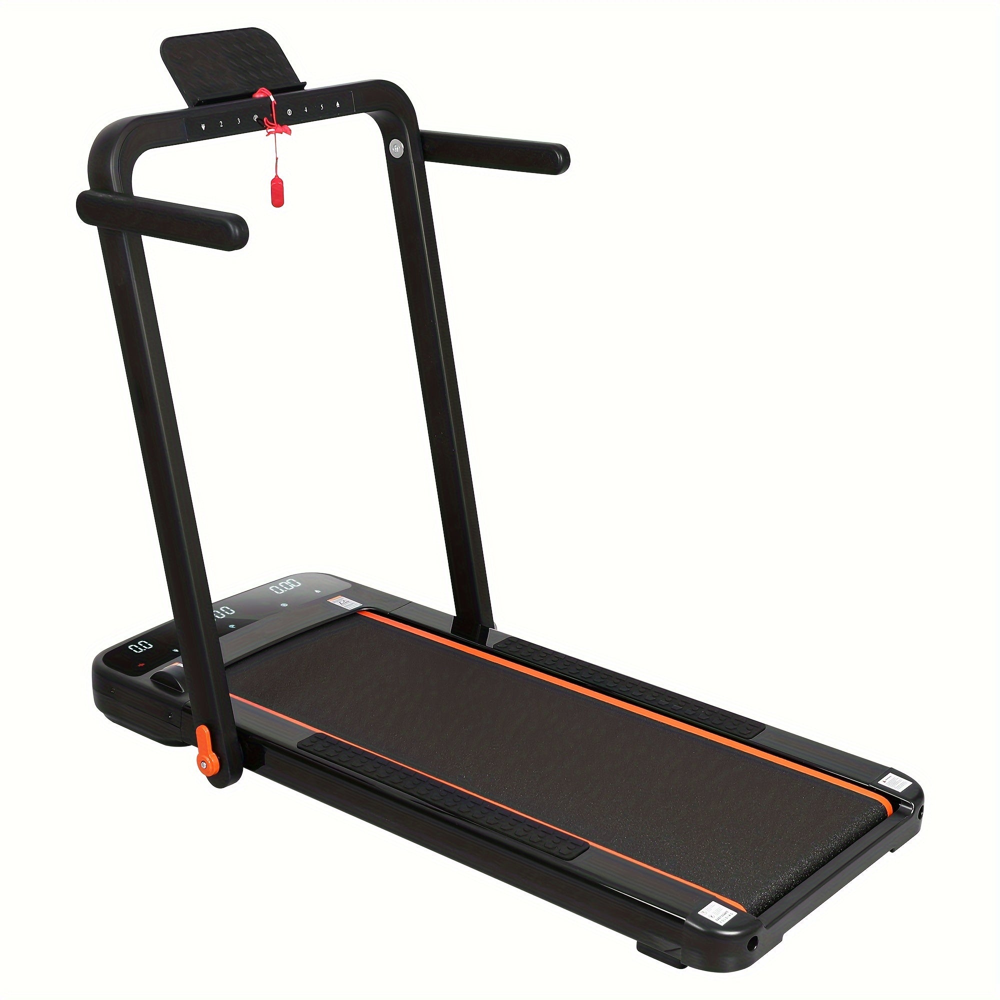 2 in 1 Foldable Treadmill, Under Desk Treadmill 300 lb Capacity, Walking Pad Treadmill, Installation-Free Folding Treadmill, Electric Treadmill, Running Machine for Home Black
