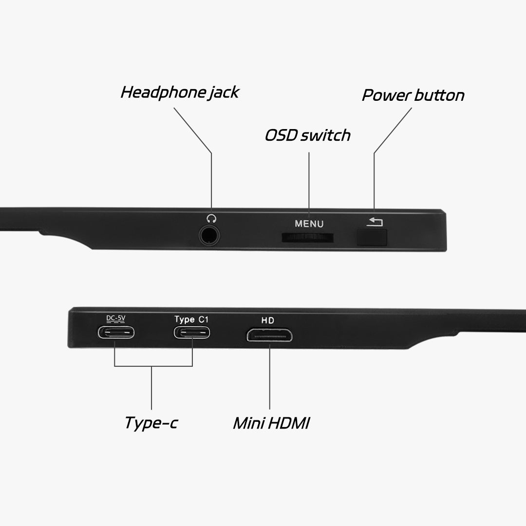 ReHisk RE-15.6SC -  Portable Monitor With Smart Cover-2