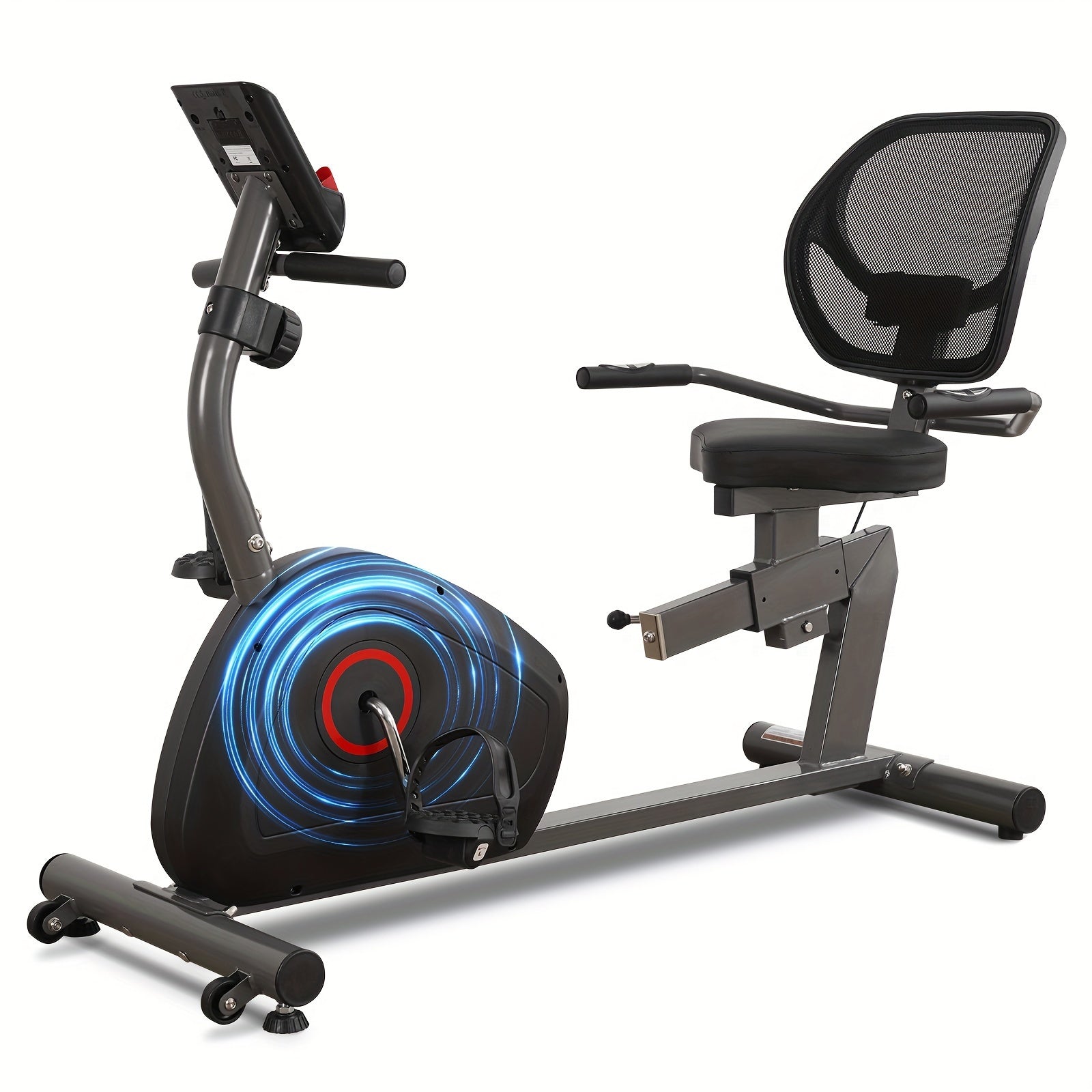 Recumbent Exercise Bike For Seniors Stationary Bike Sturdy Quiet 8 Levels Recumbent Bikes Large Comfortable Seat Heart Rate Handle & IPad Holder For Gym Home Adults