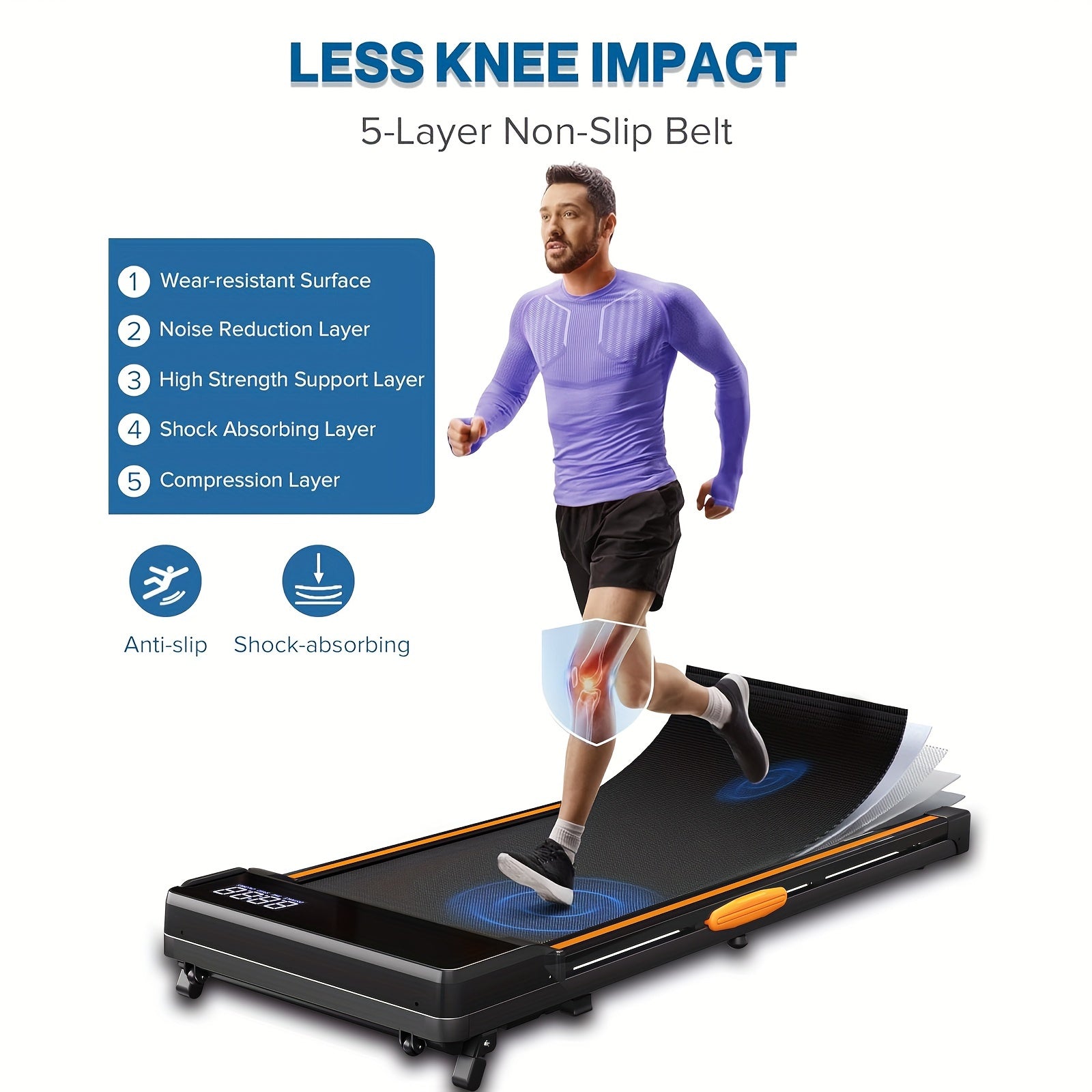 AIRHOT Compact Walking Pad Treadmill with Incline 2.5HP Motor