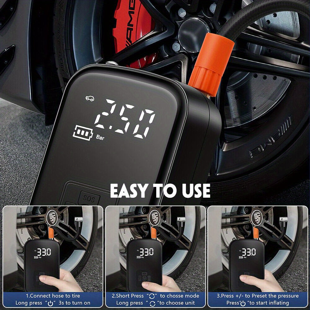 150PSI Portable Cordless Air Compressor Tire Inflator-2