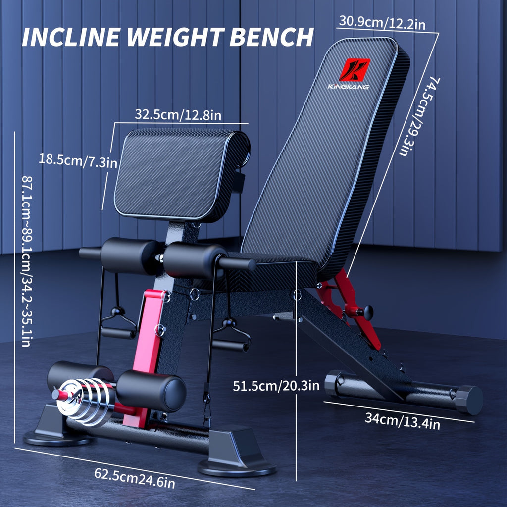 Adjustable Strength Training Bench - Weight Bench For Full Body Workout With Fast Folding
