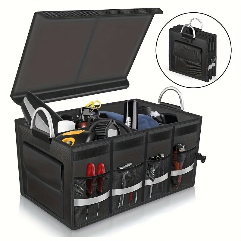 Outdoor Folding Car Trunk Organizer with Compartments-4