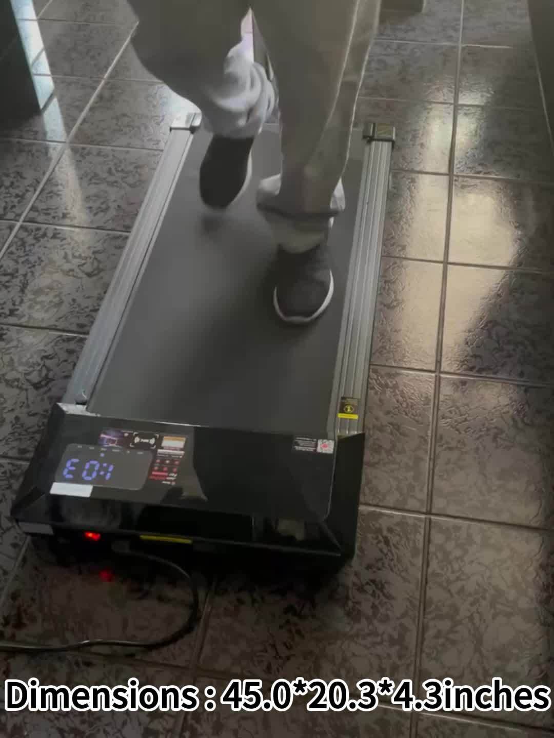 300lbs Capacity Under Desk Treadmill Walking Pad for Home/Office - Portable, Remote Controlled, Space-Saving, Iron Construction - 110V-130V, US Plug, Power Supply Included