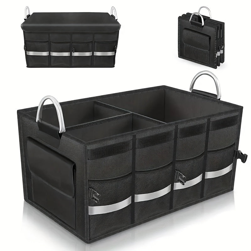Outdoor Folding Car Trunk Organizer with Compartments-3