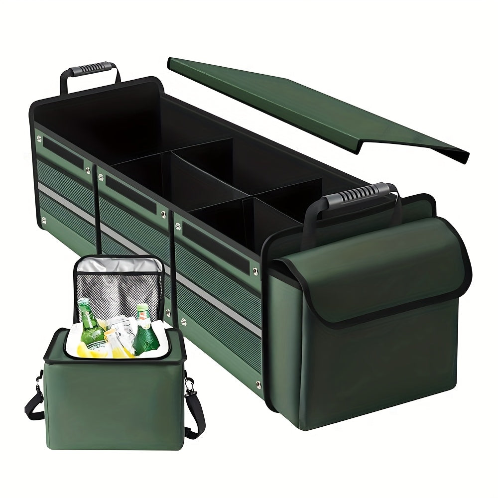 Car Storage Bag Foldable Trunk Organizer with Ice Pack-0