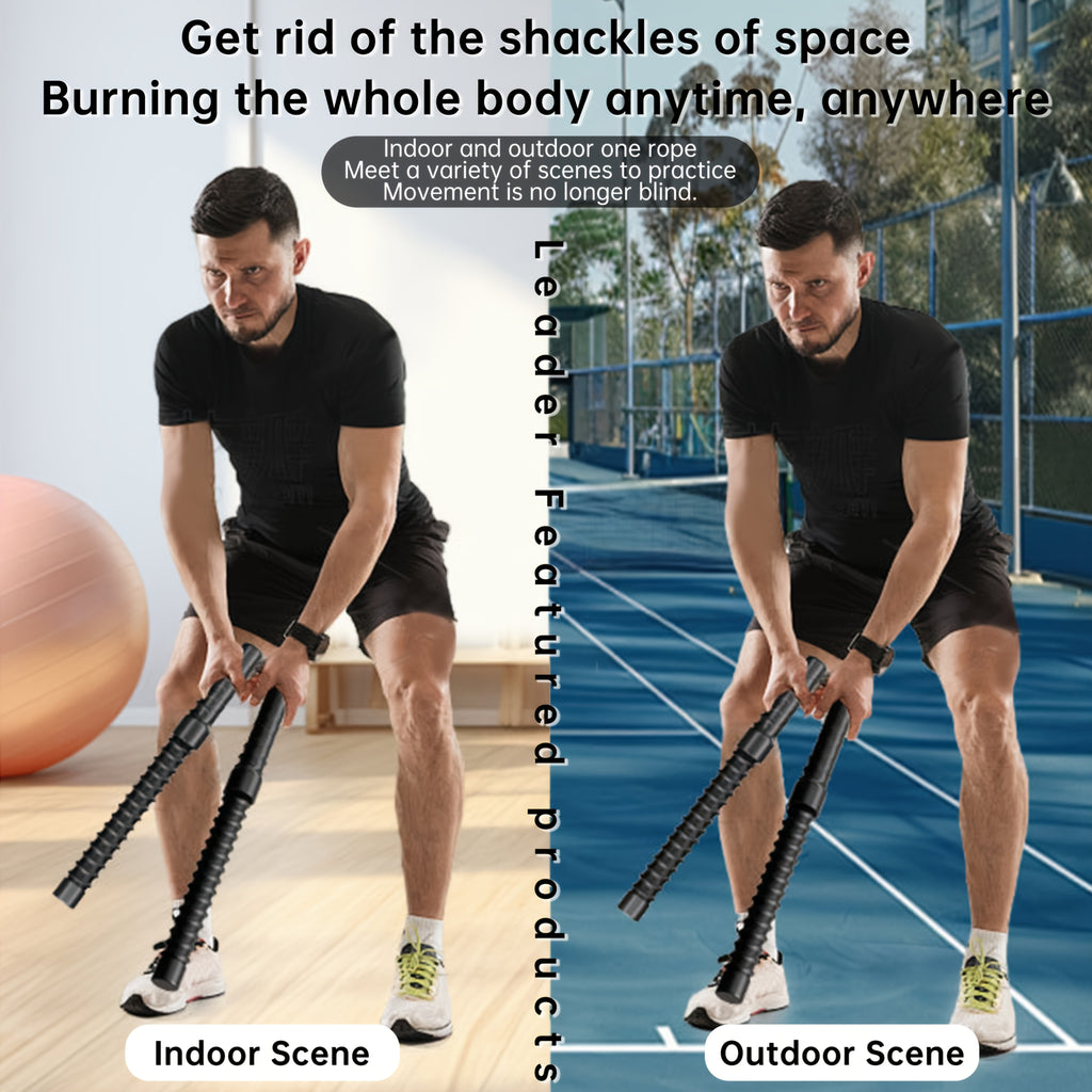 1 Pair Stainless Steel Battle Ropes, Portable Cordless Fitness Training Equipment for MMA, Core & Strength Workouts, Unisex, Ideal for Valentine's, Christmas, New Year, Spring Festival, Father'S Day Gifts