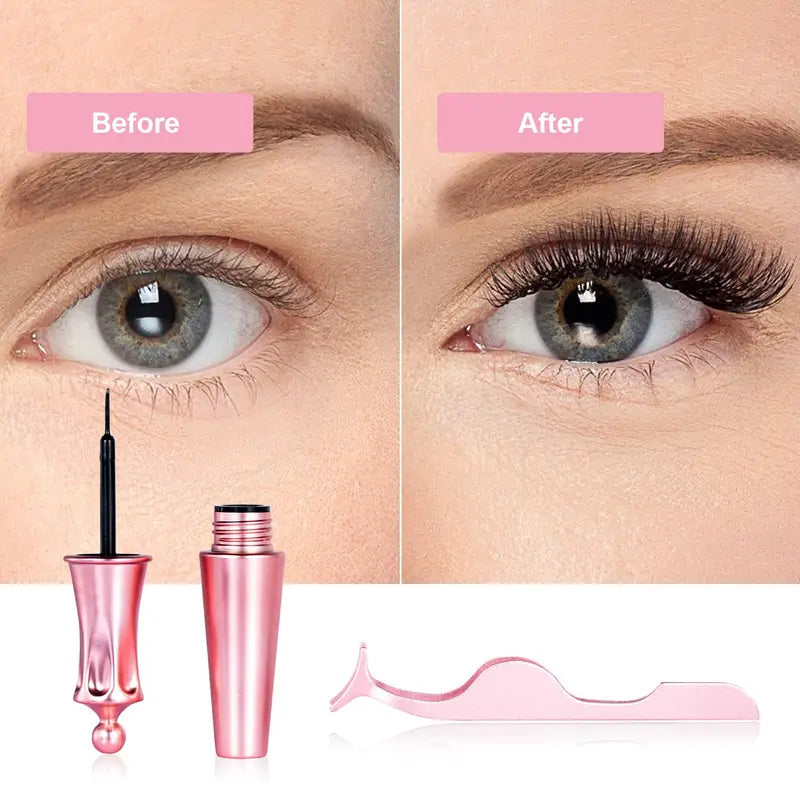 5 Pairs Magnetic Eyelashes And Eyeliner Kit Reusable 3D Magnetic False Lashes Extension No Glue Needed-4