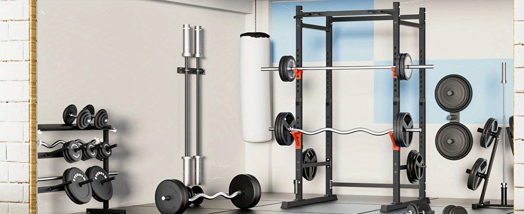 Cube Walk Power Rack, Rack Cage for Weight Training, Adjustable Squat Stand Rack for Home Gym Equipment, Heavy Capacity And Adjustable Squat Stand Rack, Lifting Cage with 660lb Capacity, Strength Training Squat Stand Barbell