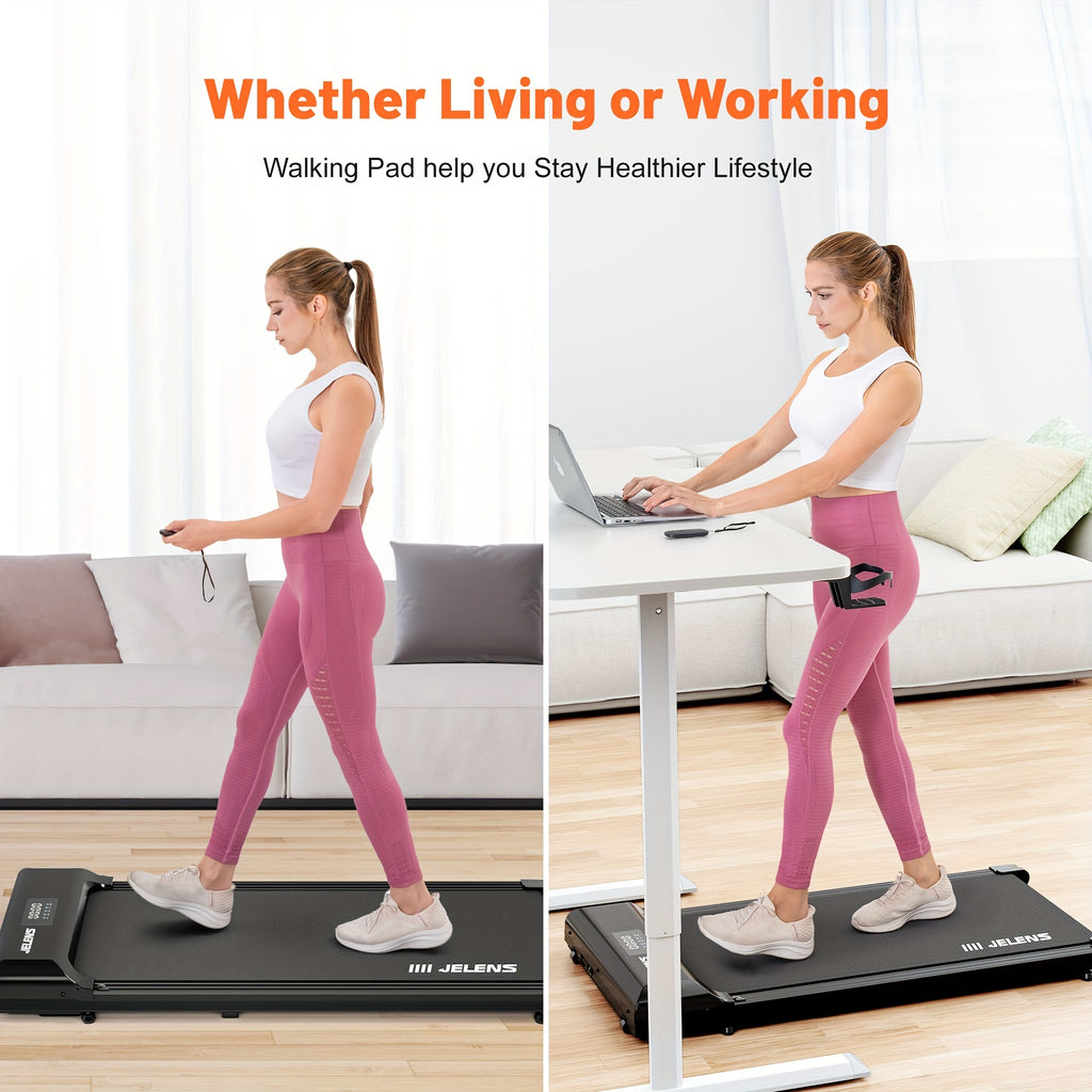 ProWalk Slim Folding Treadmill - 2.5HP Portable Under Desk Walking Machine with Remote Control, LED Display, and Space-Saving Design for Home Office Exercise and Fitness