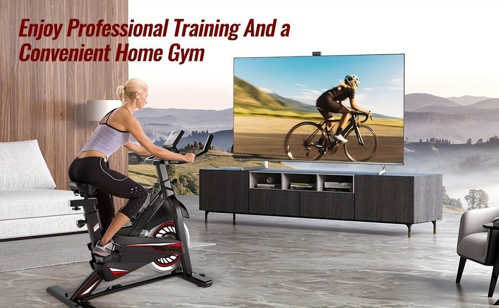 Exercise Bike-Indoor Stationary Bike for Home Gym, Workout Bike With Belt Drive, Cycling Bike With Digital Display & Comfortable Seat Cushion Convenient operation makes workouts easier and more efficient