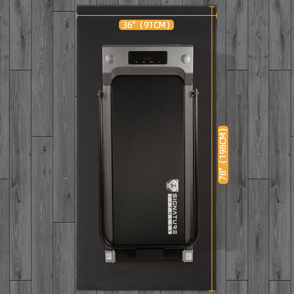 High Density Home Gym Treadmill Exercise Bike Equipment Mat, 1/4" Thick, Multiple Sizes