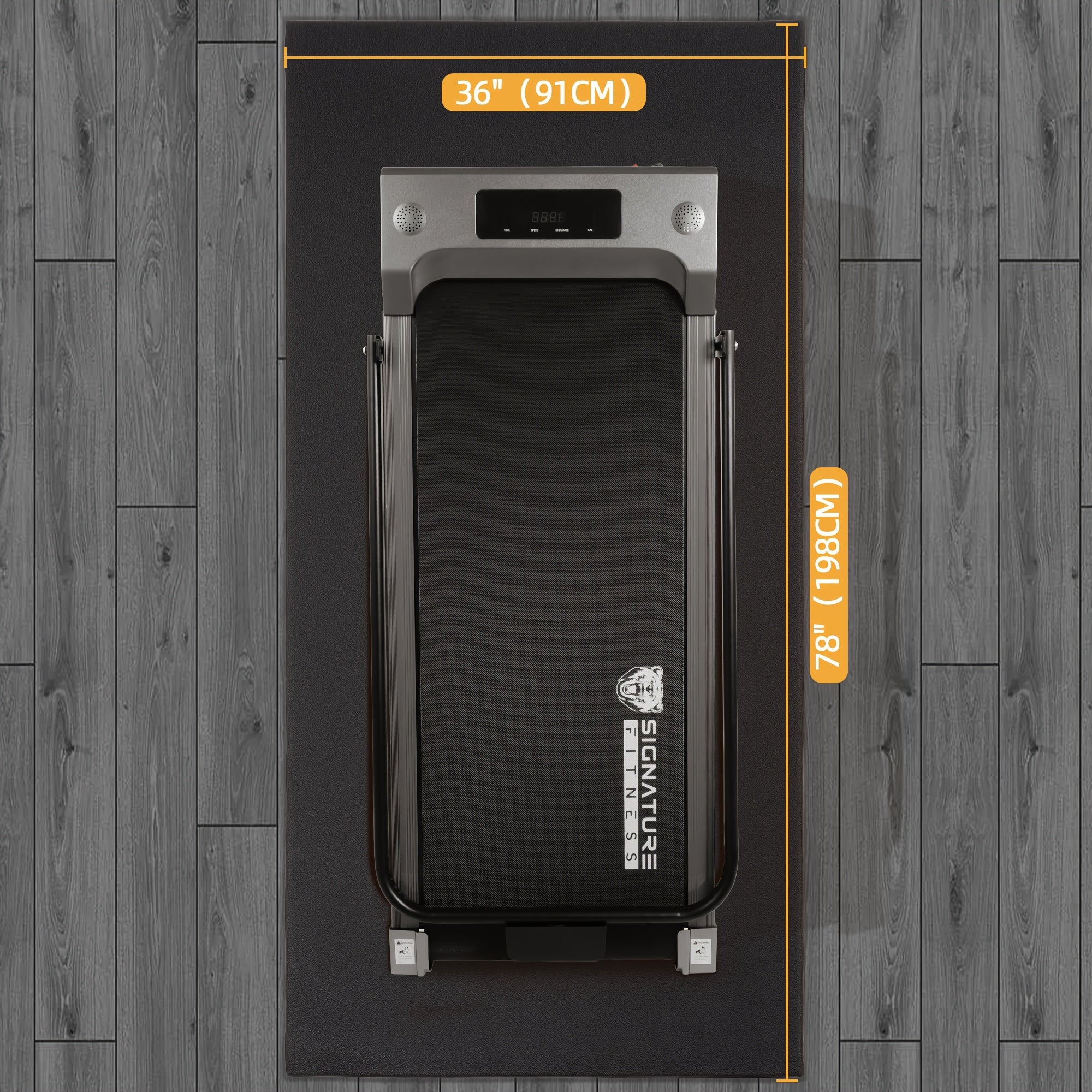 High Density Home Gym Treadmill Exercise Bike Equipment Mat, 1/4" Thick, Multiple Sizes