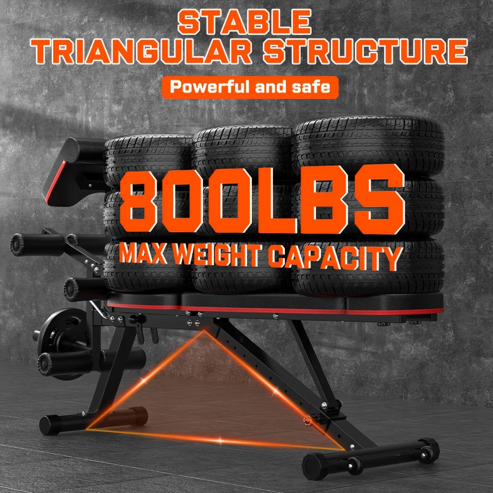 Adjustable Weight Bench For Full Body Workout, Workout Bench For Home Gym, Multi-Purpose Weight Bench With Fast Adjustment For Bench Press Sit Up Incline Flat Decline