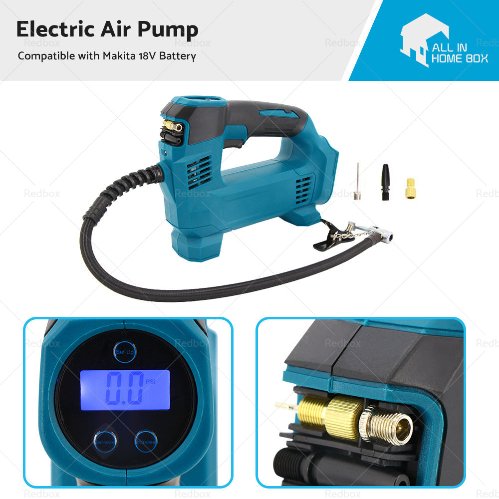 Cordless Digital Tyre LED Inflator Pump Tool Suitable For Makita 18V Battery-0