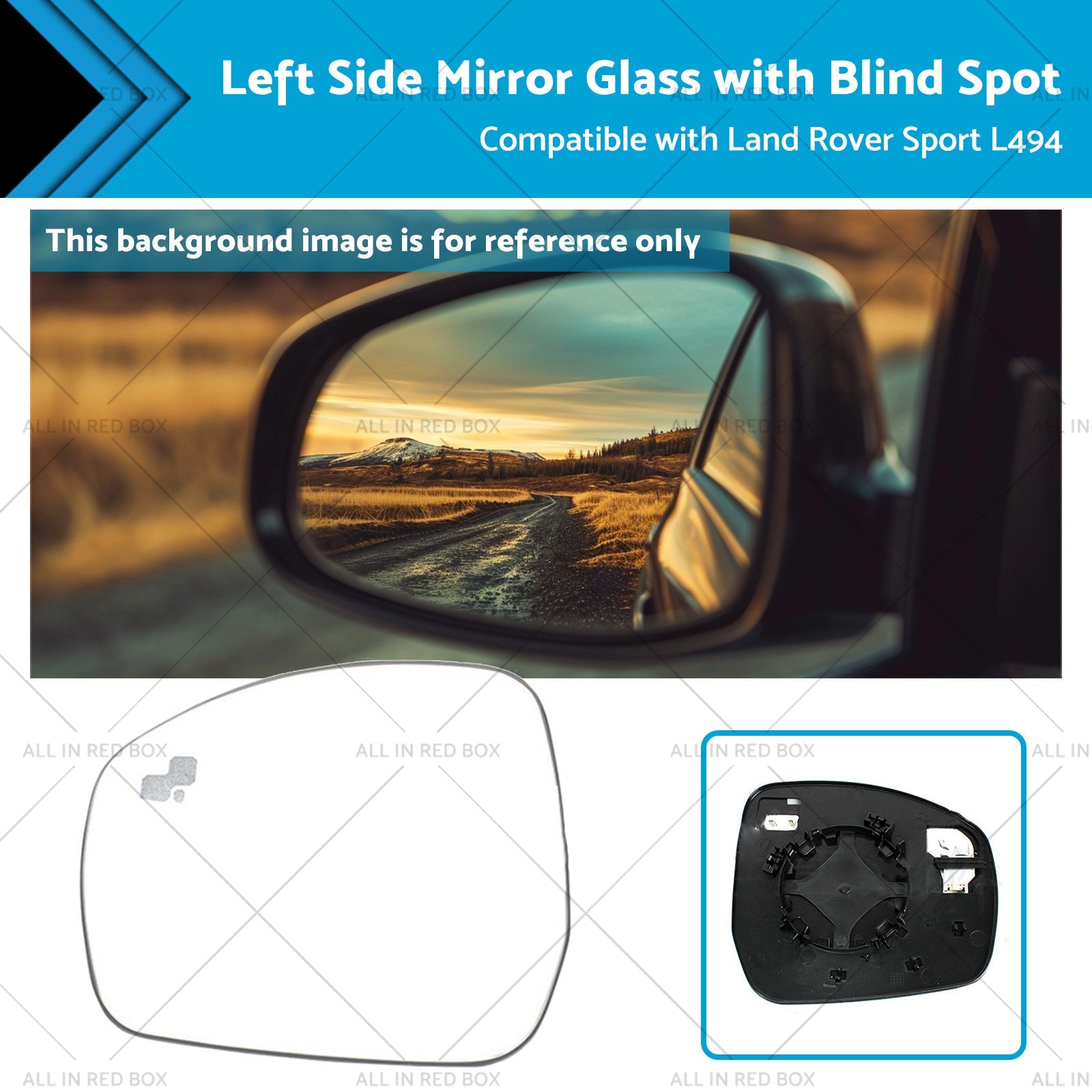 Left Side Mirror Glass with Blind Spot Suitable for Land Rover Sport L494 14-21-0