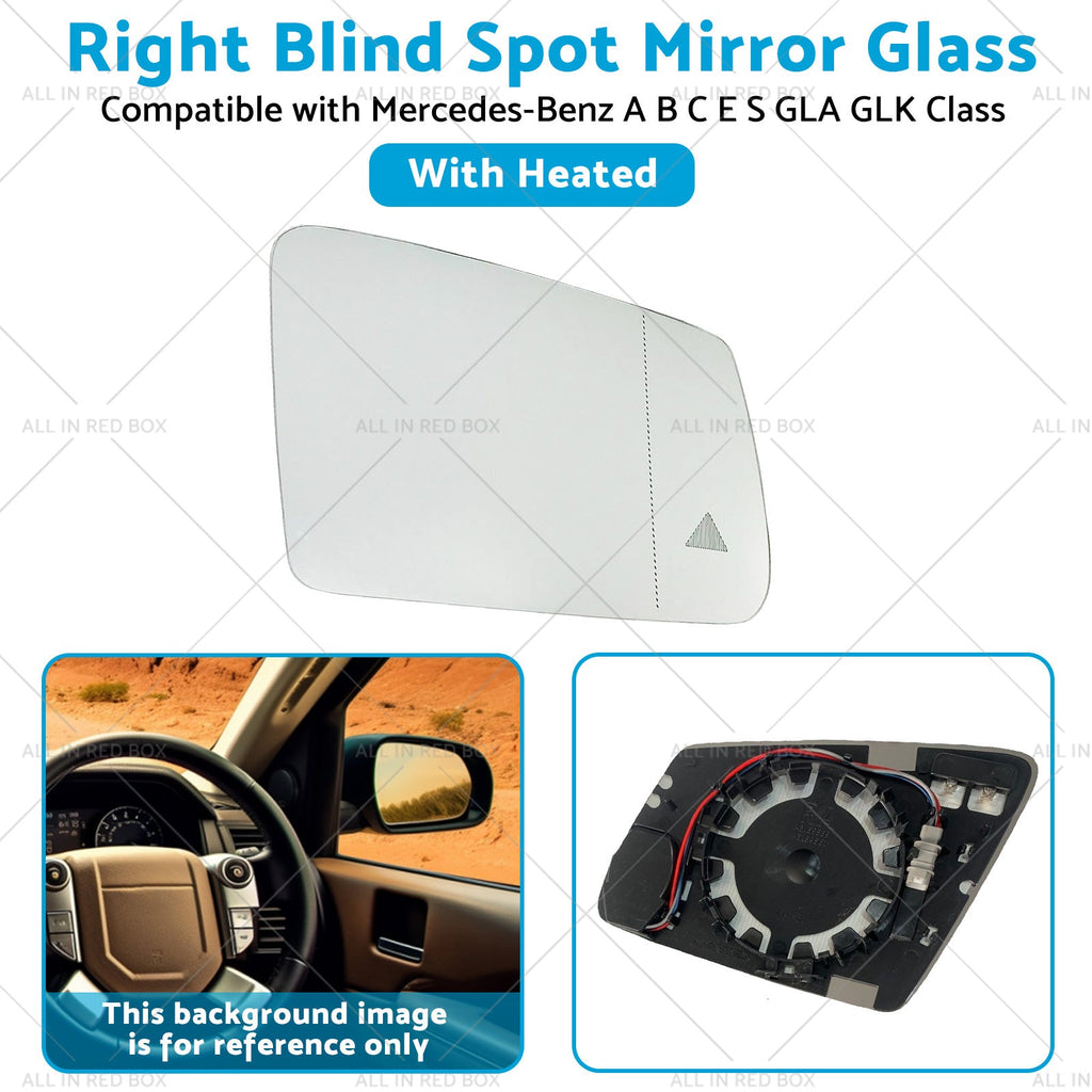 Right Blind Spot Mirror Glass Suitablefor Mercedes-Benz ABCES GLA GLK Class W204-4