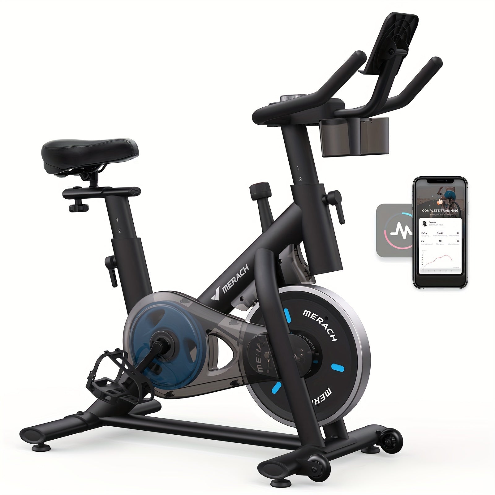 MERACH 1pc Exercise Bike, Stationary Bike, Indoor Cycling Bike With 270lbs Weight Capacity, For Fitness, Body Training