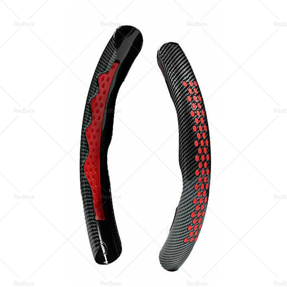 Carbon Fiber Universal Car Steering Wheel Booster Cover Non Slip Car Accessories-2