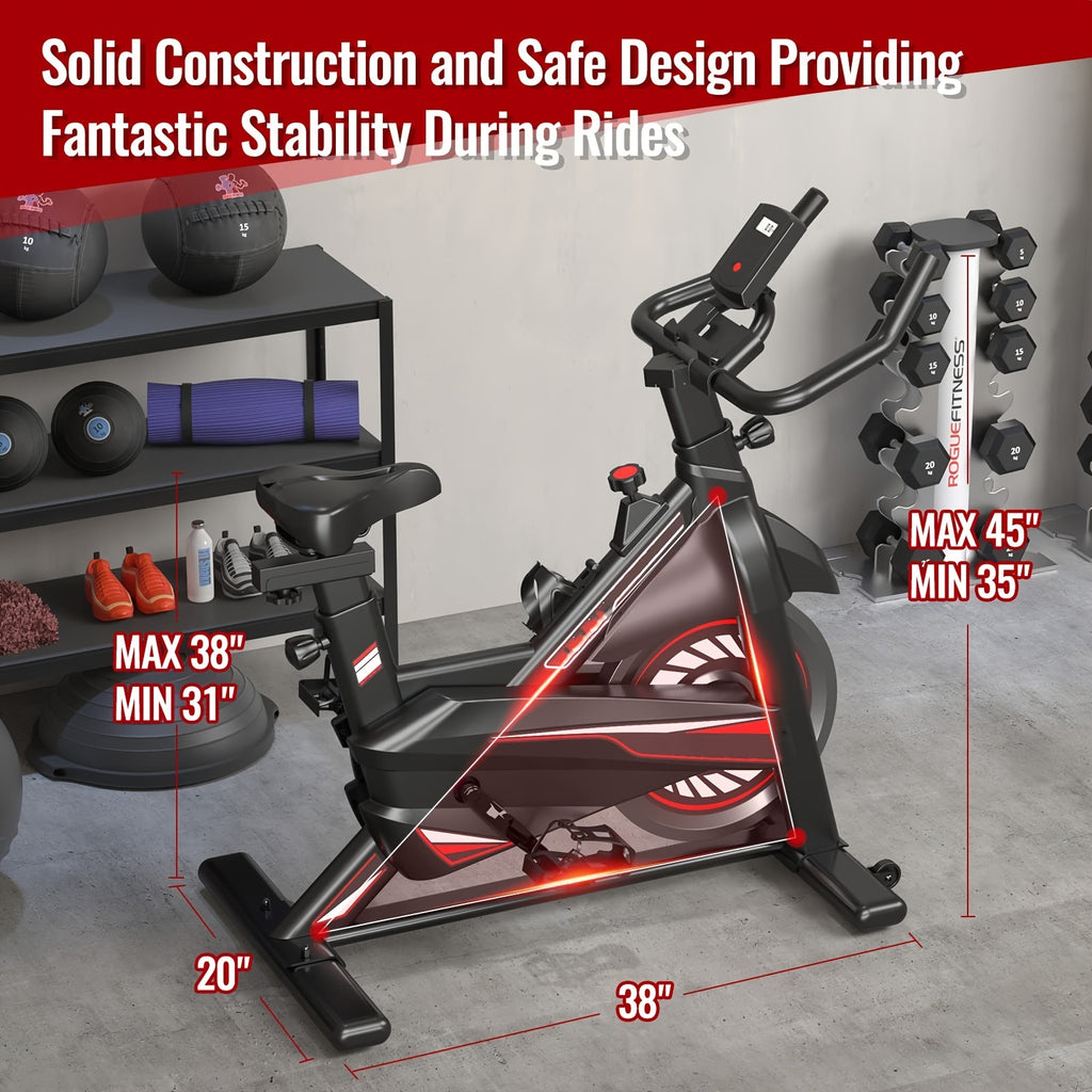 Exercise Bike-Indoor Stationary Bike for Home Gym, Workout Bike With Belt Drive, Cycling Bike With Digital Display & Comfortable Seat Cushion Convenient operation makes workouts easier and more efficient