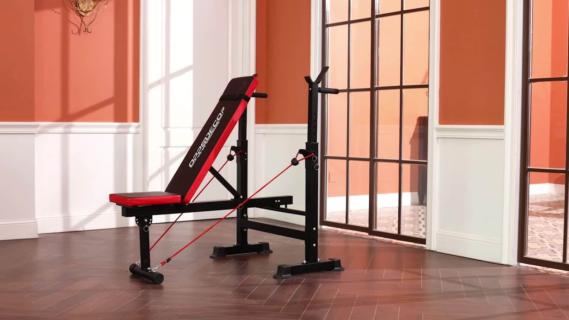 All In One 3S Fast Folding Home Gym Equipment Professional Workout Bench Set with Squat Rack, Adjustable & Foldable Upgrade Weight Bench Press Set with Leg Developer, Preacher Curl Pad for Full Body Workout