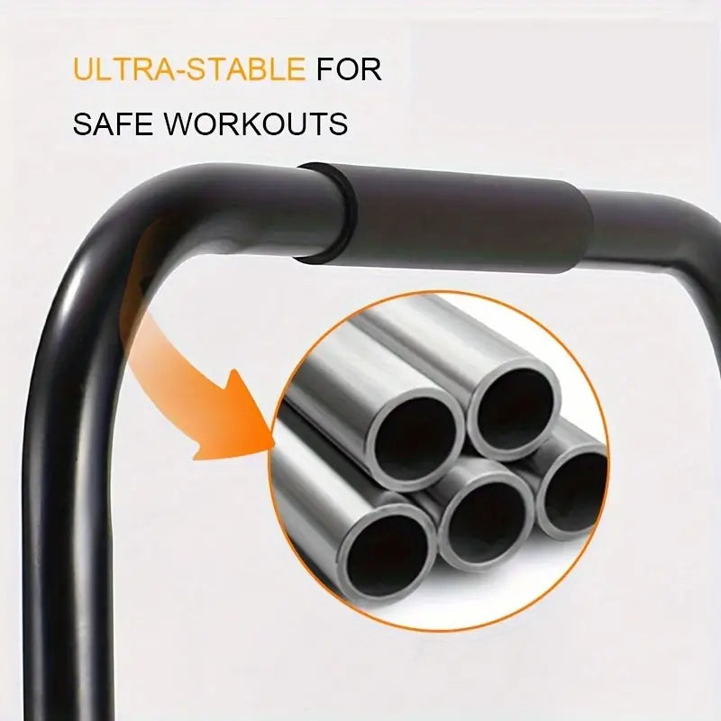 Adjustable Heavy Duty Dip Parallel Bars, Pull-Up Bars - Universal Use (Black)-3