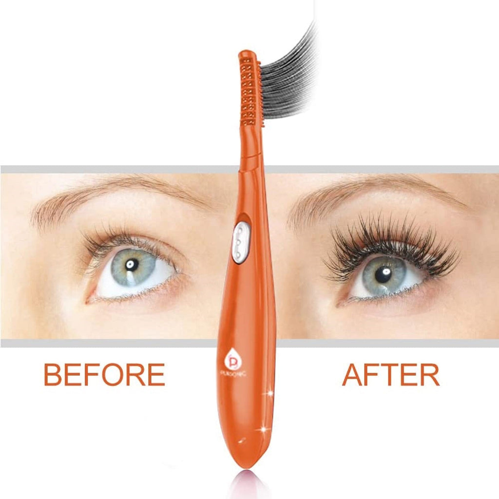 Heated Eyelash Curler With Comb, Provides Long Lasting Curl In Seconds-4