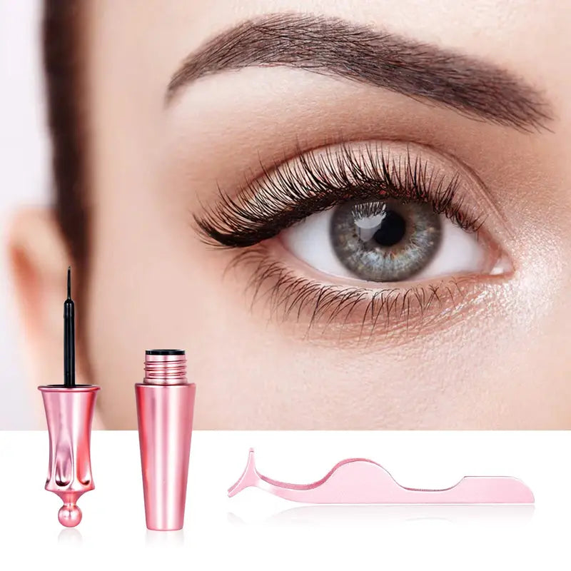 5 Pairs Magnetic Eyelashes And Eyeliner Kit Reusable 3D Magnetic False Lashes Extension No Glue Needed-1