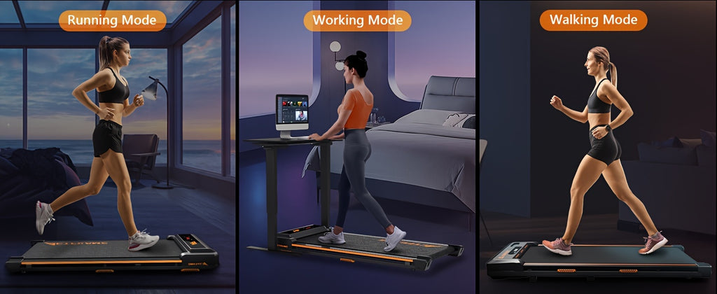 AIRHOT 1pc Under Desk Treadmill, 2.25HP Running Machine For Home Office, With 265lbs Weight Capacity, Remote Control, LED Display