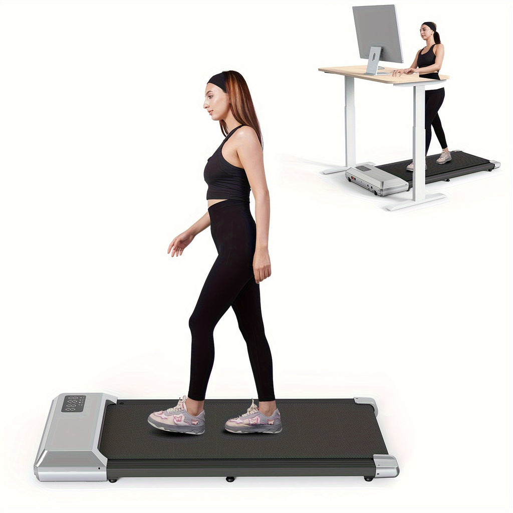 300lbs Capacity Under Desk Treadmill Walking Pad for Home/Office - Portable, Remote Controlled, Space-Saving, Iron Construction - 110V-130V, US Plug, Power Supply Included