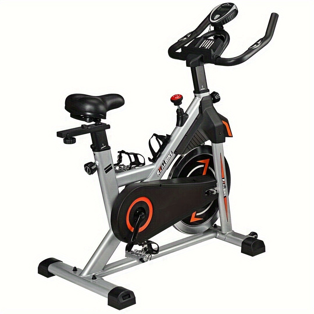 Exercise Bike, Indoor Bike/Brake Pad Stationary Bike, for Family, Indoor Bike with Silent Belt Drive, Heavy Duty Flywheel, Comfortable Saddle And Upgraded LCD Display