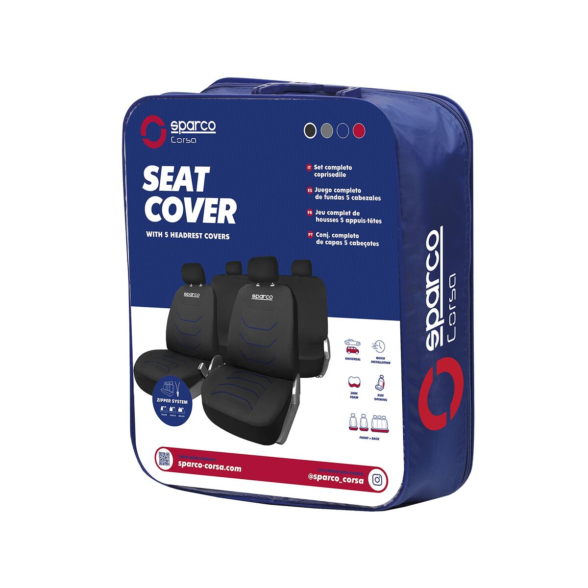 Car Seat Covers Sparco Corsa Black/Blue-1