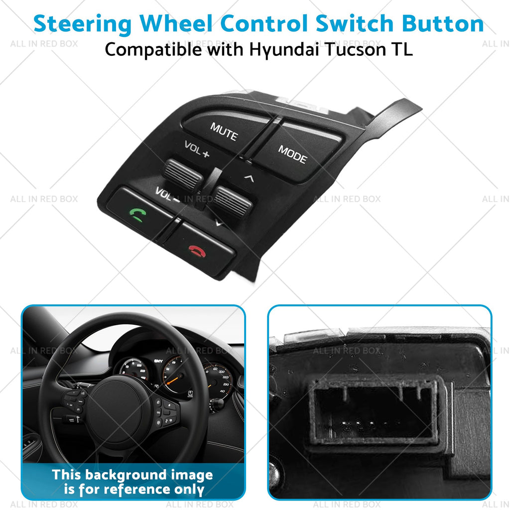 Left Steering Wheel Control Switch Button Suitable for Hyundai Tucson TL 15-19-3