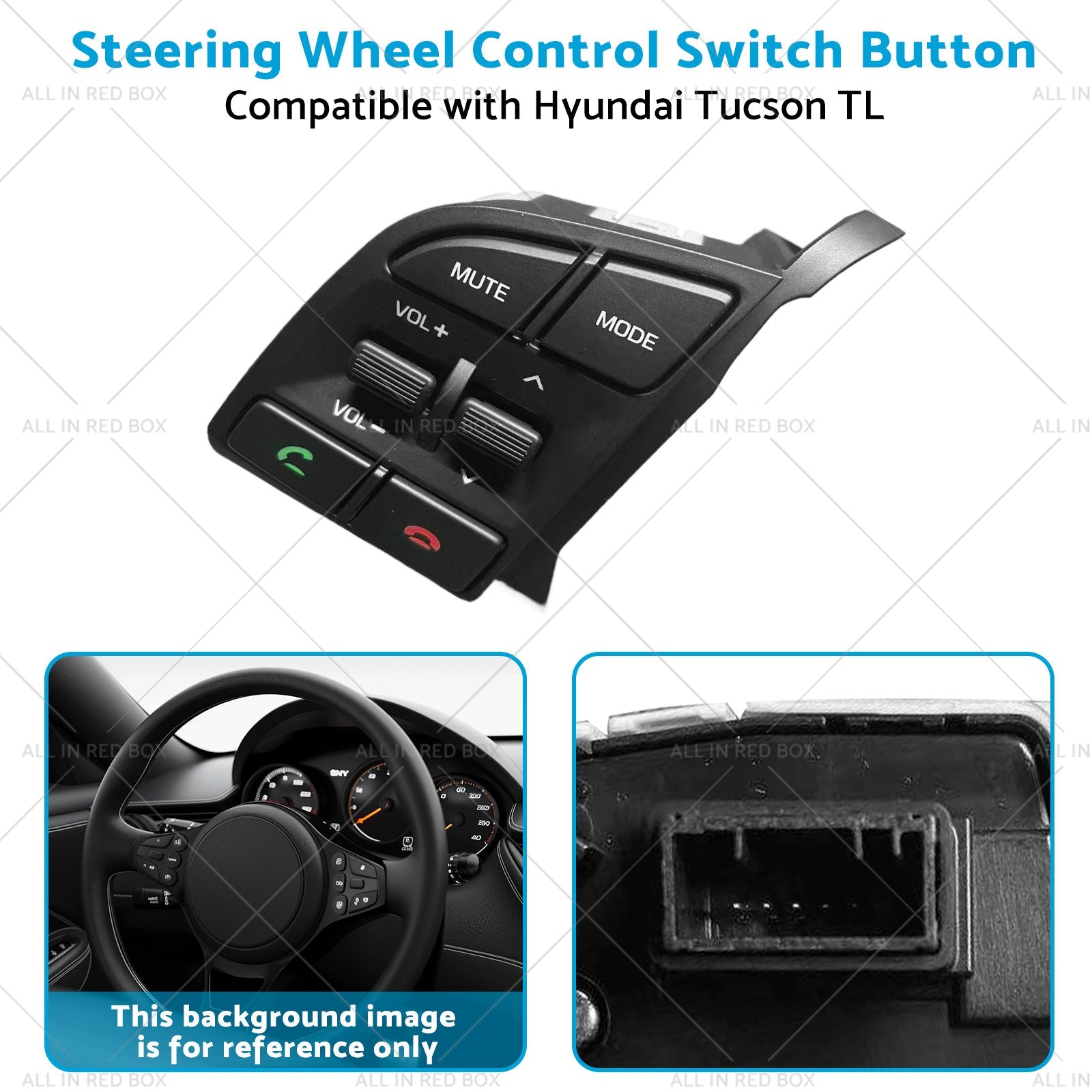 Left Steering Wheel Control Switch Button Suitable for Hyundai Tucson TL 15-19-3