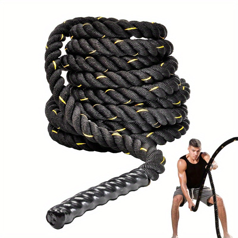 Fitness Battle Ropes, 1 Foot/ 1.5 Inches/ 2 Inches In Diameter, Made Of Polyester, Available In 30 Feet, 40 Feet, And 50 Feet Lengths, Suitable For Home Gyms And Intense Workouts.