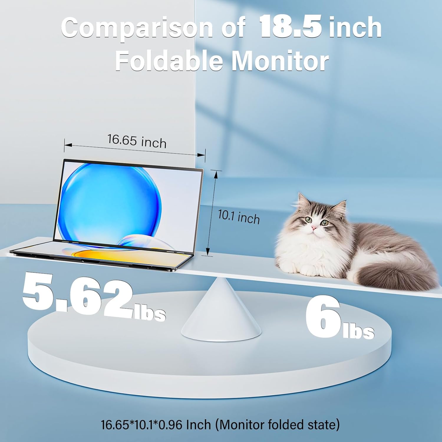 InnoView Foldable 18.5" Dual Monitor-INVPM509-3