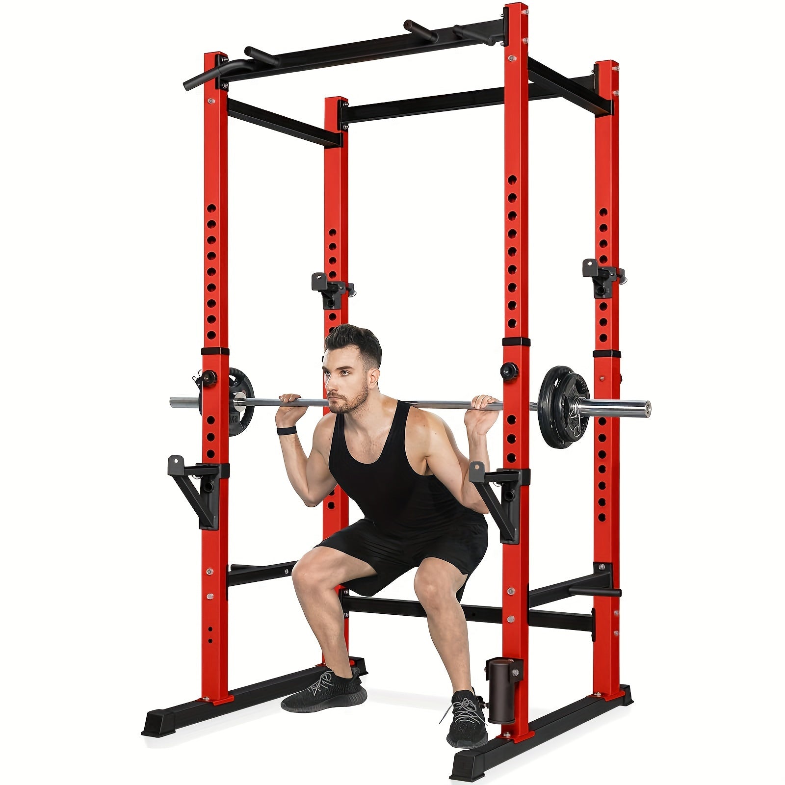 Cube Walk Power Rack, Rack Cage for Weight Training, Adjustable Squat Stand Rack for Home Gym Equipment, Heavy Capacity And Adjustable Squat Stand Rack, Lifting Cage with 660lb Capacity, Strength Training Squat Stand Barbell