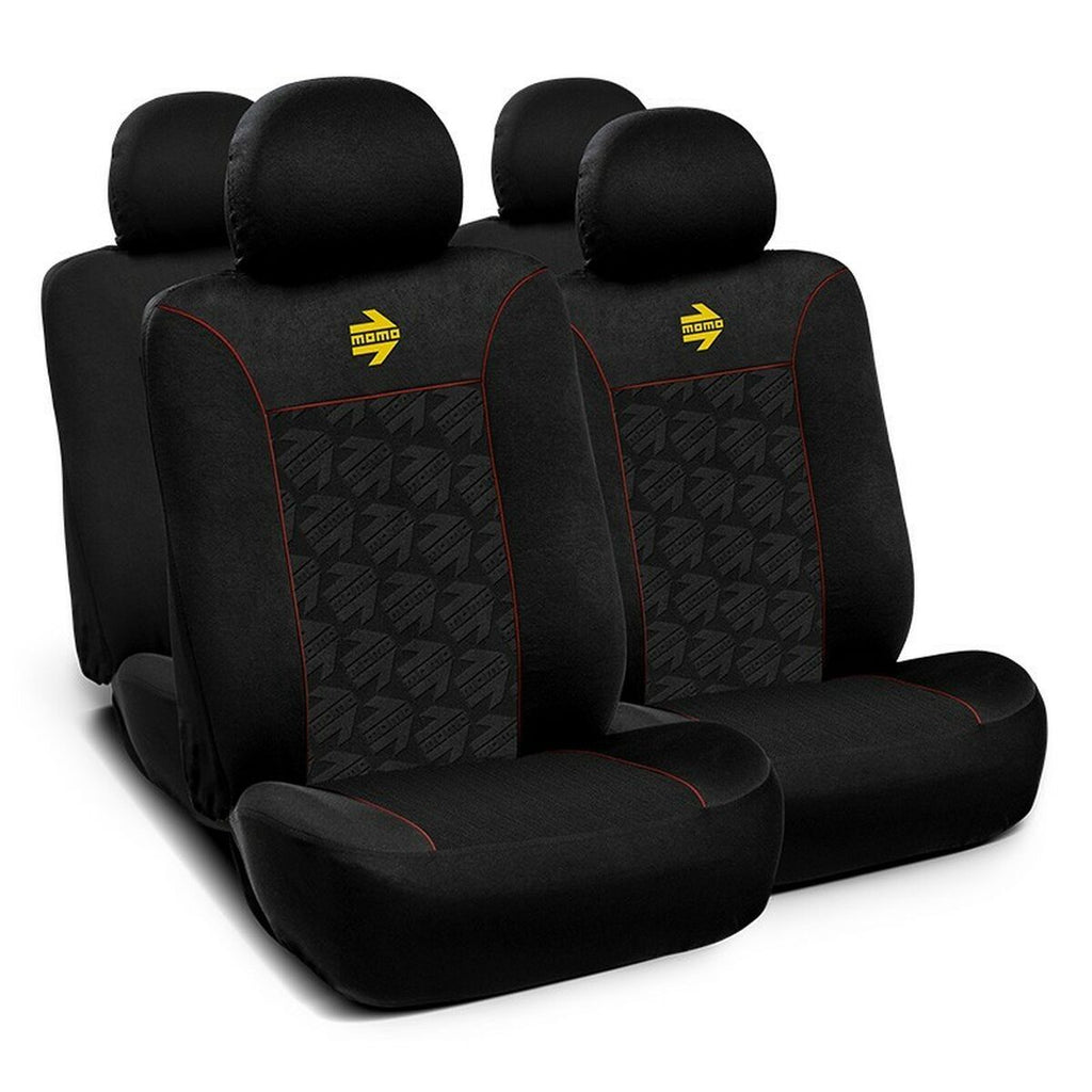Car Seat Covers MOMO MOMLSC050BR Black Red 11 Pieces-0