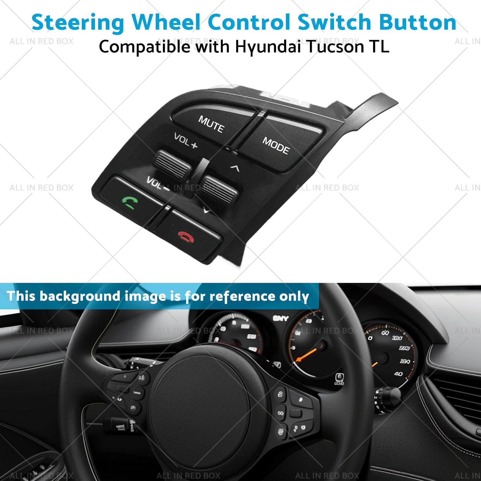 Left Steering Wheel Control Switch Button Suitable for Hyundai Tucson TL 15-19-4