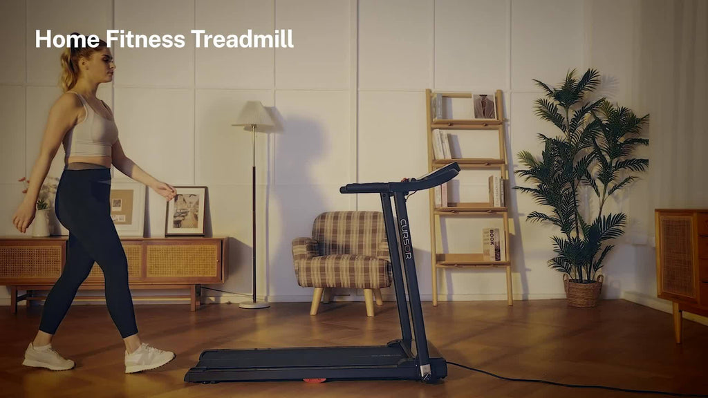 Fitness Stepper Home Folding Treadmill With Pulse Sensor, 2.5HP Foldable Portable Treadmill, 7.5 MPH Electric Motorized Running Machine With Heart Rate Sensor, 265 LBS Capacity For Home Gym